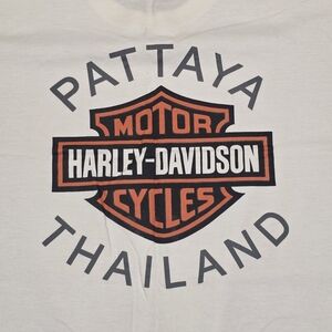 Vintage Harley-Davidson Pattaya Thailand Big Logo Dealer Tee XXL E67